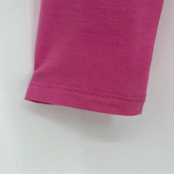 Vocal Top Womens Pink Long Sleeve Cut Out Neckline with Rhinestones Soft Stretch - Picture 8 of 10